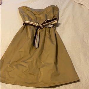 Old Navy khaki dress with ribbon belt NWT